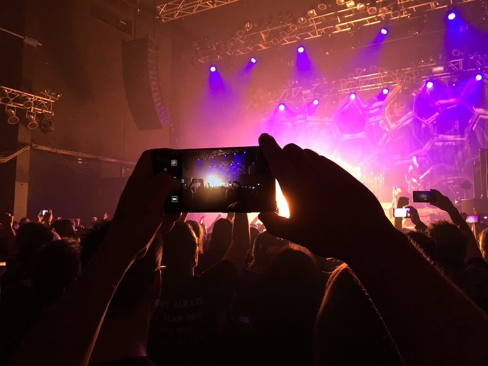 concert filmed on phone