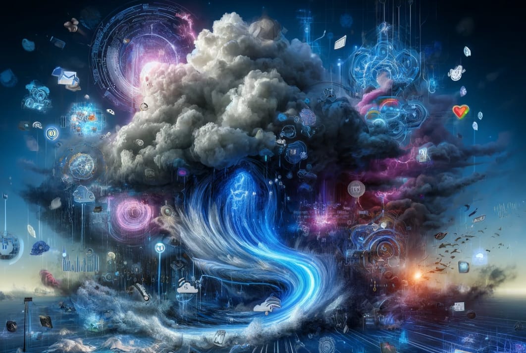 AI generated image of a storm